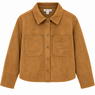 Tribal Jeans Snap FRT Flowy Suede Shacket